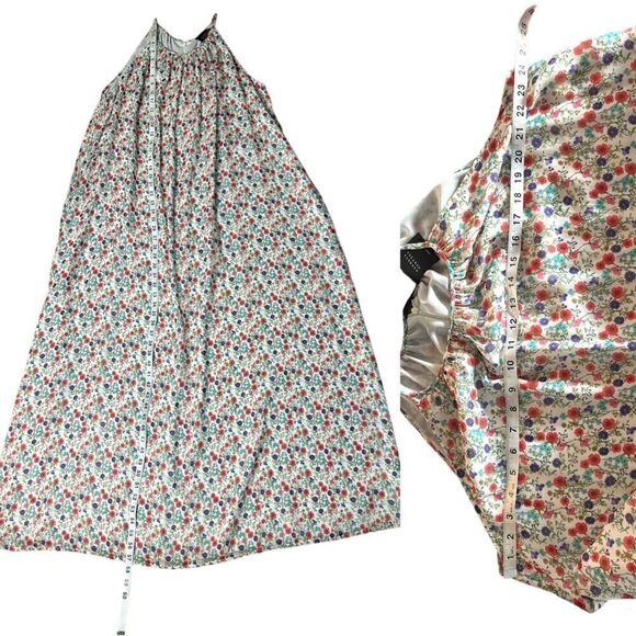 BARNEYS New York 100% Silk Floral Maxi Dress Size 40 - Picture 12 of 15